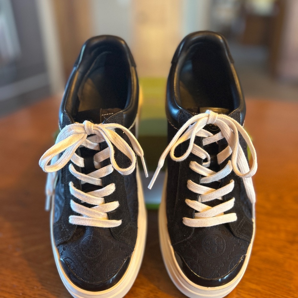 Tory Burch Ladybug Monogram Black Sneakers